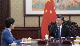 習近平會見來京述職的林鄭月娥